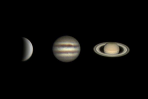 Venus, Jupiter and Saturn (18 june 2015) - астрофотография
