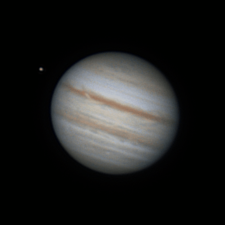 Анимация вращения Юпитера 19.08.22 (1.44 - 4.49) - астрофотография