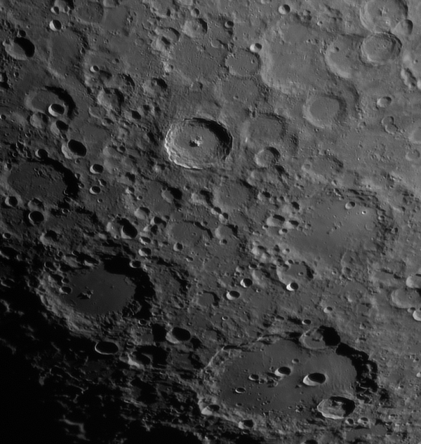 Луна - кратеры Тихо/Клавий и окрестности. - астрофотография