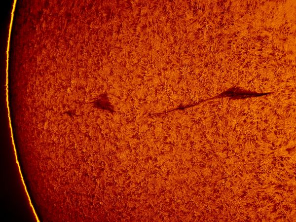 2016.03.26 Sun H-Alpha - астрофотография