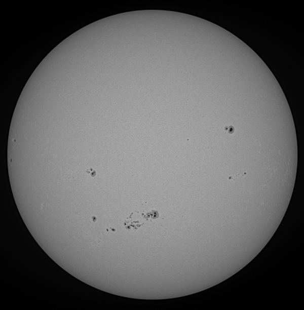 Active Sun with sunspot groups on August 29, 2025 - Astrophotography