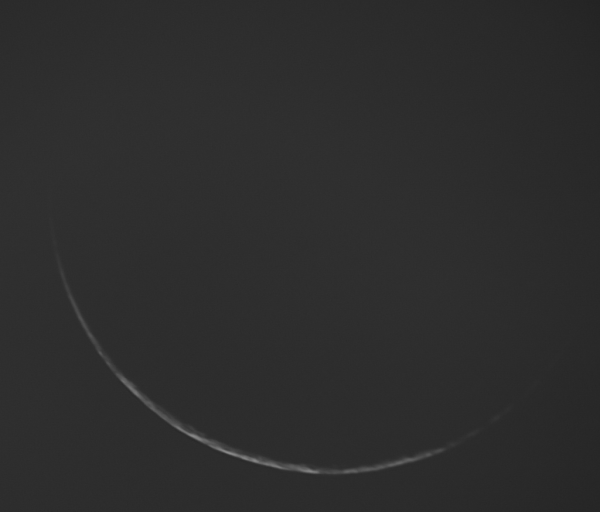 Очень старая Луна (1,8% от 26.08.22) - личный рекорд - астрофотография