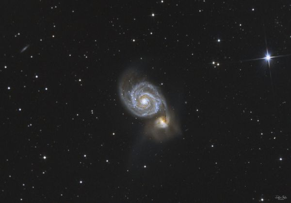 M51 Whirlpool galaxy - астрофотография
