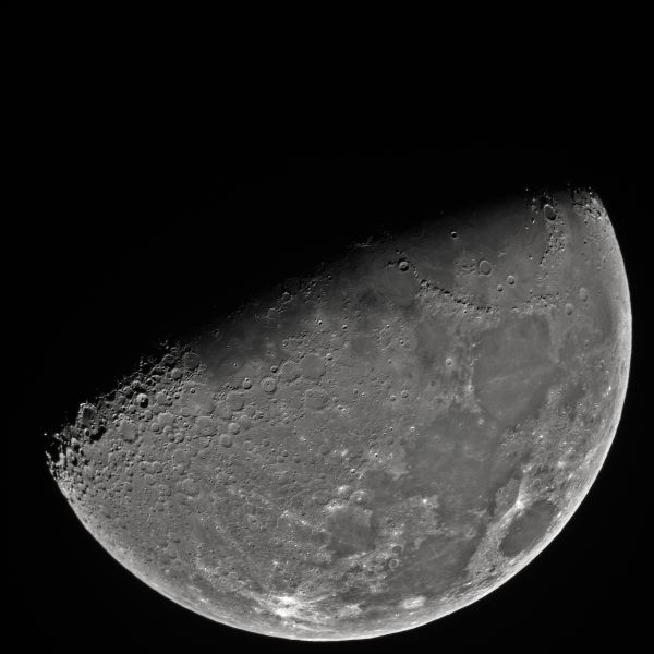 Луна, первая четверть - астрофотография