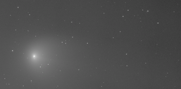 Анимация движения Кометы C/2022 E3 ZTF с 18:37 до 19:15 Мск - астрофотография