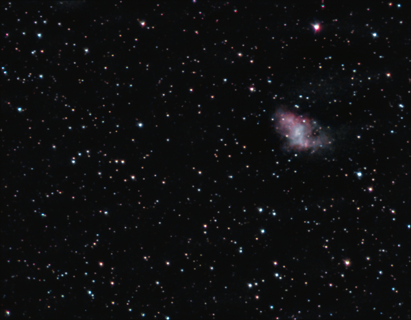 Крабови́дная тума́нность (M 1, NGC 1952, Taurus A) — газообразная туманность в созвездии Тельца, являющаяся остатком сверхновой SN 1054 и плерионом. От 13.03.2024 - астрофотография