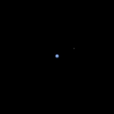 Нептун и Тритон (06.08.2023 00:14 UTC) - астрофотография