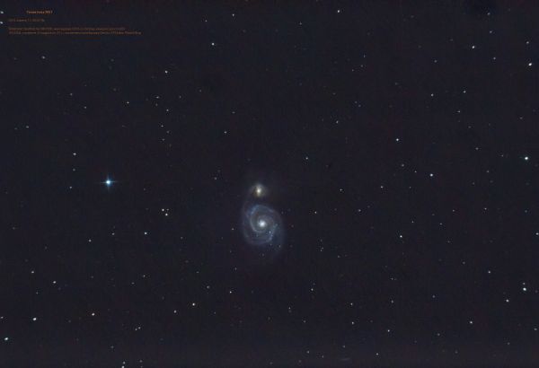 М51 Водоворот - астрофотография