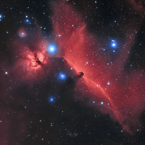Horsehead & Flame nebulae - астрофотография