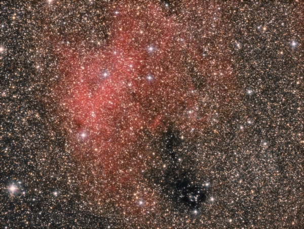 Sh2-92 in Vulpecula Ha_LRGB - астрофотография