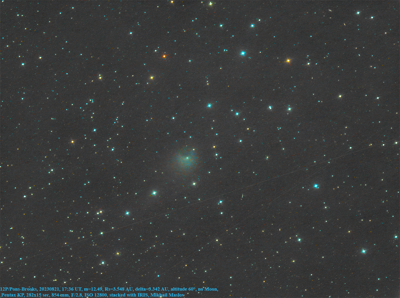 Комета понса брукса где наблюдать в москве. 12p/Pons-Brooks. Комета Понса Брукса. Комета 12p Pons-Brooks. Астрофото кометы 12p понс Брукс.